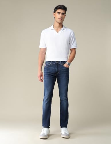 Image of U.S. Polo ASSN. Denim Jeans for Men - Slim Tapered Fit, Mens Jeans for Office & Regular Wear
