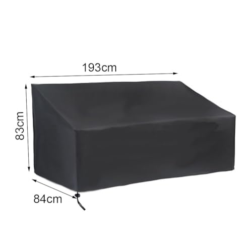 Housse de canapé d'extérieur bâche imperméable canapé de jardin noir 147 cm
