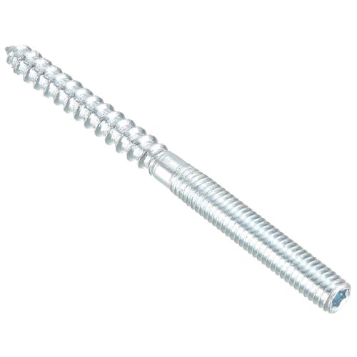 Image of TOP-VIGOR 12Pcs M6x80mm Double Headed Bolts Self Tapping Screw, Double Ended Dowel Screws, Screw Dowels Hanger, Threaded Lag Wood Screws and Machine Bolts for Wood Joint Furniture