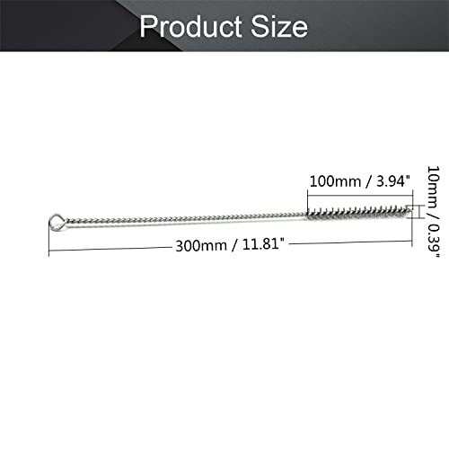 Image of Utoolmart Steel Wire Cleaning Brush, Spiral Power Brush, 0.4-inch Diameter 12-inch Length, 2pcs