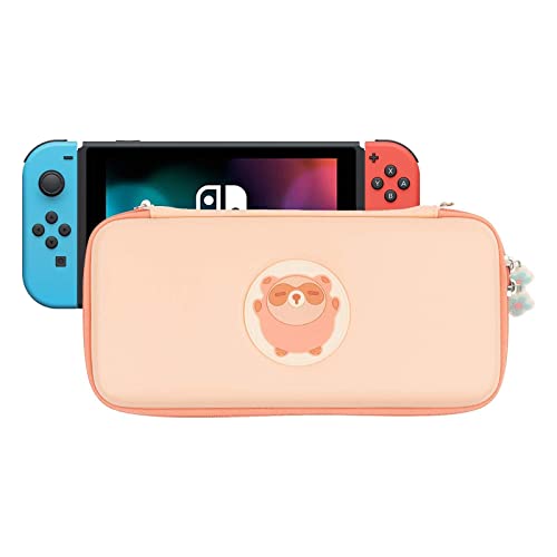 Geekshare Raccoon Carry Case Compatible with Nintendo Switch/Switch OLED - Portable Hardshell Slim Travel Carrying Case fit Switch Console and Accessories