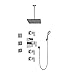 Graff GC1.131A-LM31S-SN Contemporary Square Thermosatic Set w/Body Sprays & Handshower (Rough & Trim