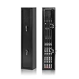Gun Safe Rifle, 4 Gun Safes for Home Rifles and Shotguns, Metal Long Gun Security Cabinet for Pistol Handgun Rifles Shotguns Firearms Ammo