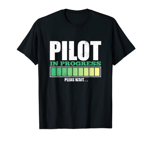 piloto en curso para un avión piloto de ventilador Camiseta