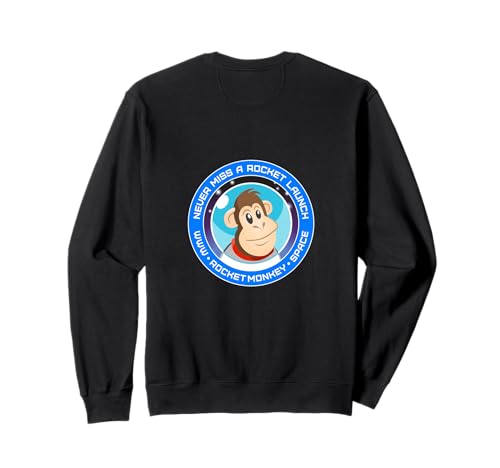 Rocket Monkey Circle Design Back Sweatshirt