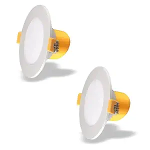 Surya 6W Moon PRO LED DOWNLIGHTER, Recessed LED Downlight for Ceiling, LED Ceiling Light for Home & Hall, Blue, Medium, (Pack of 2)