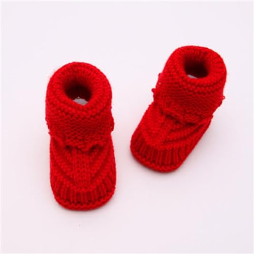 Baby Booties Newborn First Walking Cozy Shoes Warm Knit Soft Booties for Toddler Infant Boy Girl Non Slip 𝐂rib Shoes2