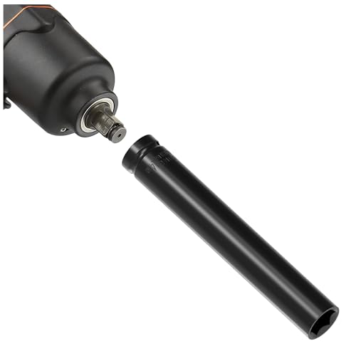 Image of 1 /2 inch Inch Drive by 14mm(9 /16 inch) Deep Impact Socket, Heat-Treated CR-V Steel 6 Inch Length, 6-Point Metric Sizes