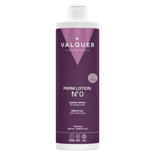 Valquer - Líquido Permanente Profesional, Moldeador Capilar Vegano - Tecnología Vplex, 500 ml, Uso en Peluquería para Rizar Cabello Difícil, Normal, Coloreado y Dañado