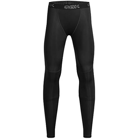 Jungs Lange Tight Functional Baselayer Hose Lange Sportleggings(Schwarz XS) Cover