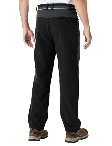 TBMPOY Calça masculina impermeável softshell snowboard para caminhadas ao ar livre forrada com lã re
