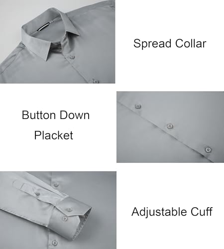 Alex Vando Mens Luxury Satin Dress Shirt Long Sleeve Silk Shiny Sateen Party Shirt