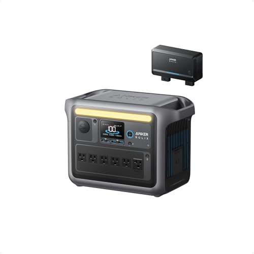 Image of Anker SOLIX C1000 Portable Power Station with Alternator Charger, 1800W (Peak 2400W) Solar Generator, Full Charge in 58 Min, 1056wh LiFePO4 Battery for Home Backup, Power Outages, and Outdoor Camping