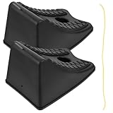 ROMISBABA 2 Stck Schwerlast Unterlegkeile Auto Radkeile Bremskeile für Pkw Anhänger Wohnmobil rutschfest Robust und Installieren für Trailer Rv und Pkw Geeignet