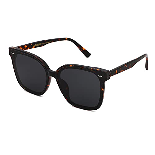 Polarized Sunglasses,O-Q CLUB Unisex Classic Sunglasses for Men and Women, Retro Rectangle Designer Style,UV400 Stylish Protection Sunglasses (Tortoiseshell) B097DNZ6B8