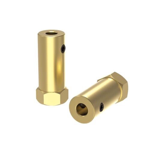 3/4/5/6/7/8mm Shaft Brass Hexagonal Coupling Coupler Length 30mm Hex Copper RC Cars Wheel Tires Connector Robot Accessories(7mm 1pcs)