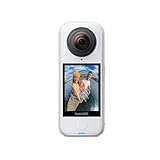 Insta360 X4 Air Bianco artico- Videocamera leggera 165g 8K 360, Selfie stick Invisibile, lenti sostituibili, prima registri poi inquadri, cover antivento integrata, stabilizzazione FlowState.