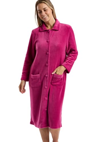 Marlon Ramona Robe de chambre confortable en polaire corail pour femme - Robe douce et chaude avec...