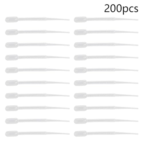 Image of Othmro 200Pcs 2ml Disposable Plastic Transfer Pipettes,Calibrated Dropper Clear Pipettes Liquid Dropper Suitable for Ear Eye Essential Oils Makeup, Science Laboratory, DIY Art 143mm Length