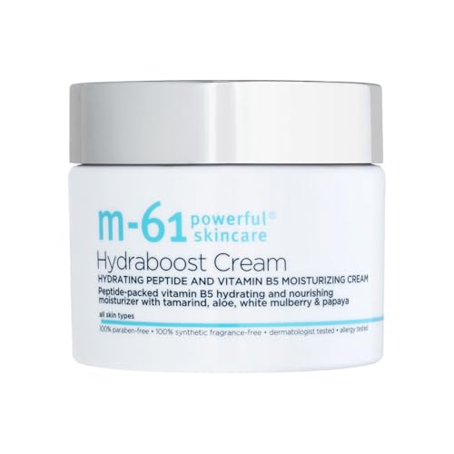 m-61 Hydraboost Cream - Ultra-Nourishing Moisturizing Face Cream to Plump Hydrate Repair | Hyaluronic Acid Peptides Vitamins E & B5 | For All Skin Types | Made in USA - 1.7 Fl Oz