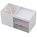 Produktbild LJJ Multifunktionale Organizer Desktop-Schublade Typ Kosmetisches Aufbewahrungsbehälter Staubdichtes Hautpflege Schmuck Lippenstift Speicherhalter,Weiß