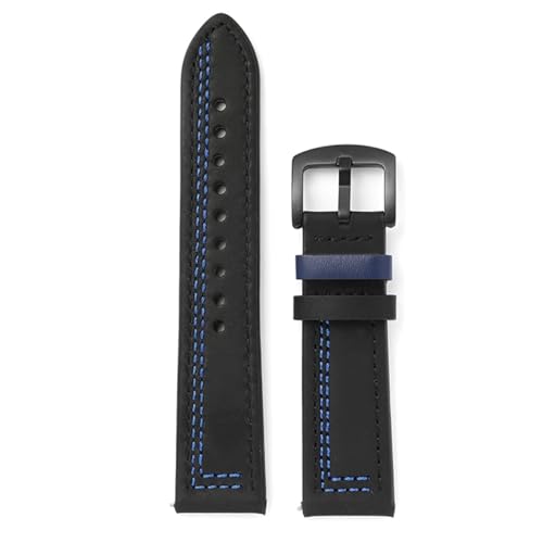 [X] J[tXLXgbv 18mm 20mm 22mm 24mm uXbg KHuawei Ή KSamsung S3 Active X}[gEHb`oh Z37 voh(Black blue,20mm)