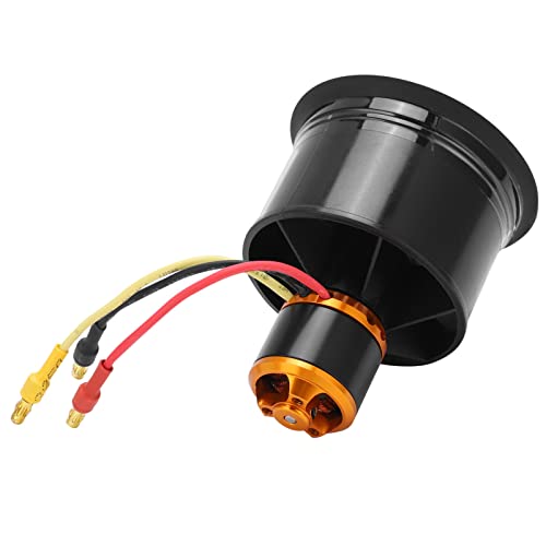 WGFOIP Ducted Fan with Motor, 50mm EDF 12 Blades Ducted Fan with 3-4S QF2611-5000KV Brushless Motor for RC Airplane (CW)