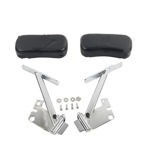 Poignée passager moto haut de gamme en chrome avec accoudoir rembourré en cuir PU