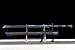 LOONGSWORD Dragon Tang Dao Sword – Hand-Forged High Carbon Steel Blade, Blue Alloy Fittings, Black Scabbard – Chinese Collectible & Martial Arts Display Sword