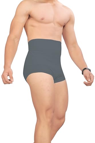Image of MIZUNA Men's Microfiber Waist Cincher Body Shaper Seamless Tummy Tucker Panty Shapewear Waist Slimming Shaper Briefs