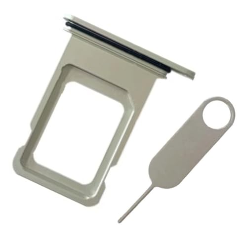 SIM Card Tray Slot Holder Replacement for iPhone 11 -Both Single SIM and Dual SIM Card Versions are Applicable (White)