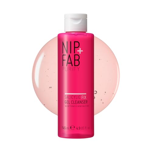 Nip + Fab Salicylic Fix Gel Cleanser (145ml) Purifying Salicylic Acid Face Wash for Blemish-Prone & Oily Skin Exfoliating Blackhead Remover & Pore Minimiser with Niacinamide