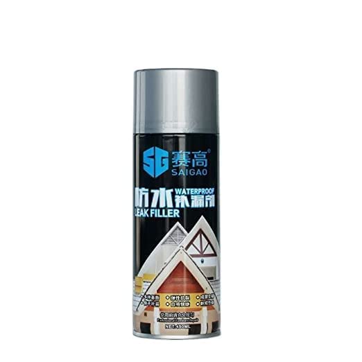 RP MALL Waterproof Leak Filler Spray Rubber Flexx Repair & Sealant - Point to Seal Cracks Holes Leaks Corrosion More for Indoor Or Outdoor Use Black Paint (Pack of 1) (B0B5NC8F62) Amazon Price History, Amazon Price Tracker