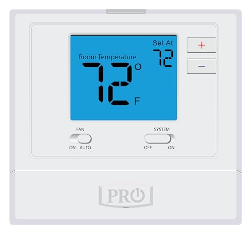 PRO1 T771 Single Stage Non-Programmable Wall Thermostat for 1 Heat/1 Cool Conventional Systems Conventional Digital Thermostat for Home