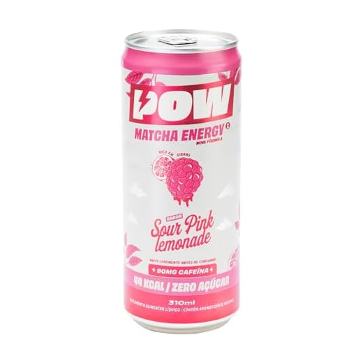 POW Green Energy, Pink Lemonade | Push Matcha Energético | Energia Natural, Antioxidante, Cafeína, L-Teanina | 310ml
