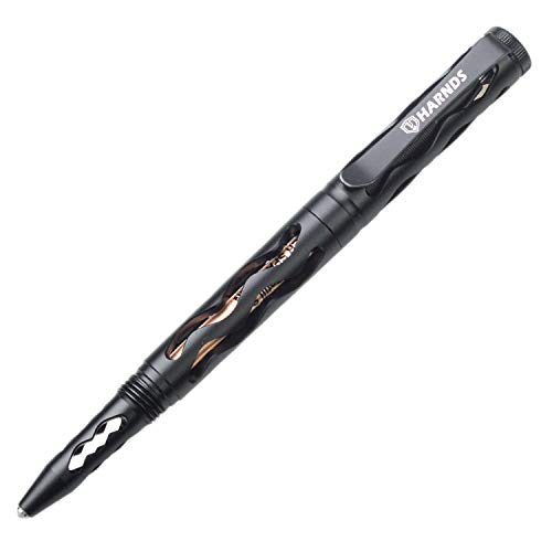Harnds Brook MT1801 Tactical Pen Selbstverteidigungswerkzeug, Schwarz Aluminium