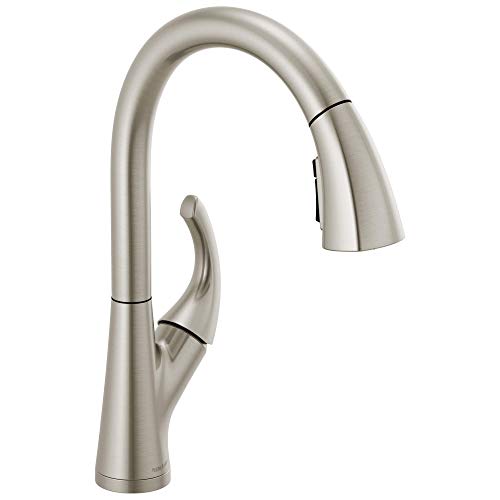 Peerless Precept Einhebel-Küchenarmatur – Edelstahl, Mit Seitensprüher, 35,6 Cm Hoch