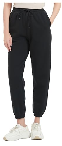 Image of Tronjori Womens High Waisted Pull on Baggy Fleece Lined Sweatpants Fall Winter Athletic Joggers Lounge Trousers Cinch Bottom