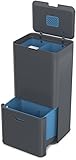 Joseph Joseph 30025 Intelligent Waste Totem Recycle Bin Separation Unit, 15 gallon / 58 liter, Graphite