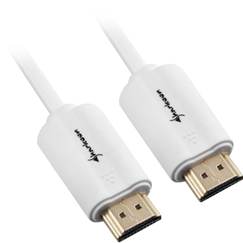 Sharkoon 2 m, 2xHDMI cavo HDMI HDMI Type A (Standard) Bianco - Cavi HDMI (2xHDMI, 2 m, HDMI Type A (Standard), HDMI Type A (Standard), 4096 x 2160 Pixel, CompatibilitĂ 3D, Bianco)