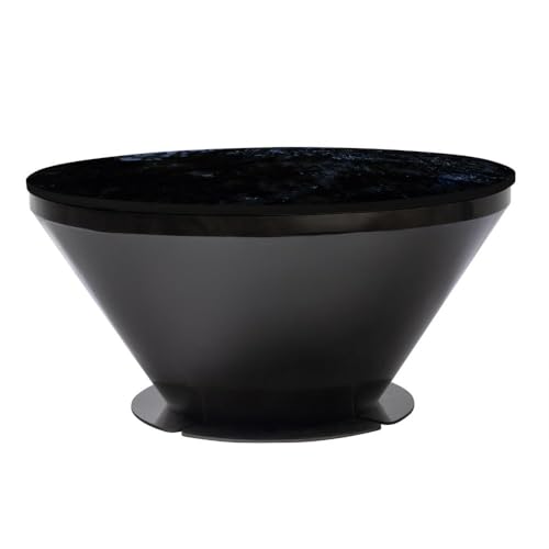 Image of Wakefit Espresso Coffee Table I Marble Finish I Vitrified Tile Top I Volga Blue