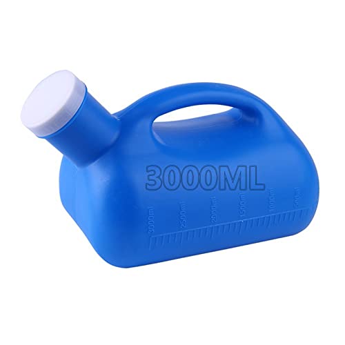 YNGJUENCP Home with Comfort Urinals for Men-Thick Urine Bottles for Men with Spill/Leak Proof Glow in The Dark Screw-On Lids-3000ml Portable Urinal for Men,for Men(Size:1pcs)
