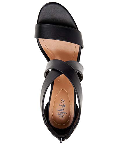 Style & Co. Womens Paysonn Criss-Cross Front Kitten Heels Black 6.5 Medium (B,M)4