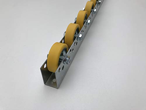 Rail à galets acier Ø 48 mm avec PUR cover de 0,5 m pour convoyeur