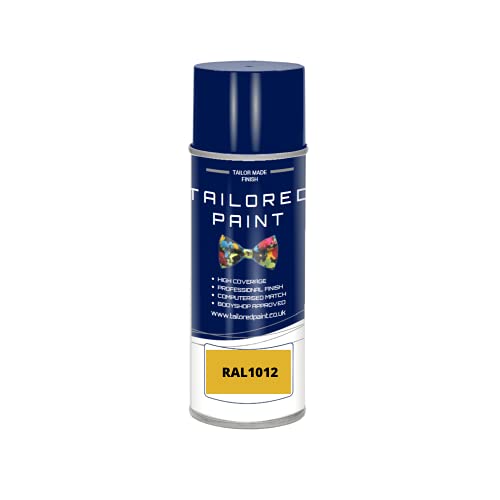 RAL 1012 Lemon Yellow Gloss Enamel Aerosol Paint Can Paint For Wood, Metal, Plastic, PVC, UPVC, Fascia Boards - Indoor & Outdoor