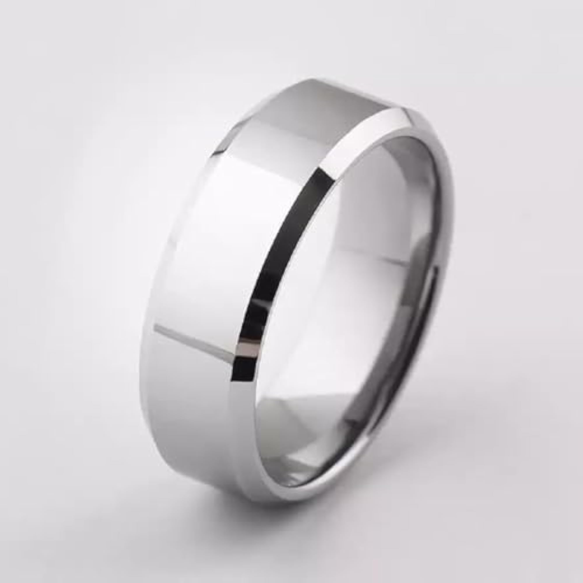 Women's Silver Plain Ring, Size 17