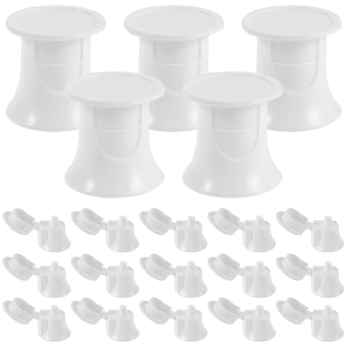 LOLIPPYY Tapas de Pasta de Dientes de Plástico Abatibles, 50 Unidades, Tapa de Compresión de 0,94, Accesorio para Cuidado Bucal y Viaje, Reemplazo para Tubos con Cierre Automático,