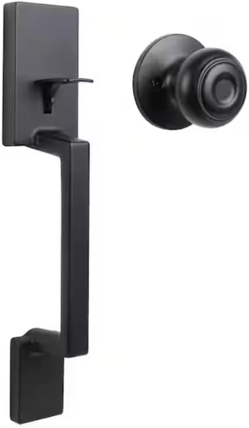 Defiant Vancouver Matte Black Entrance Door Handleset with Interior Knob