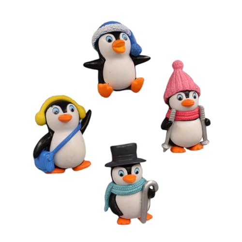 TOYZFRIENDY 4 Piezas Pegatinas Magnéticas de Pingüino Decoración de Nevera de PVC con Diseño de Dibujos Animados Imanes Adhesivos para Oficina y Hogar Accesorios y Resistentes para