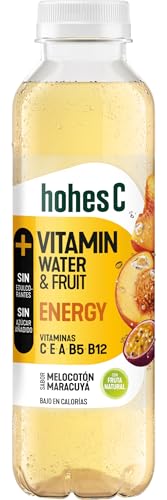 hohes C Vitamin Water Energy - Melocotón y Maracuyá - Bebida Refrescante 0,5L